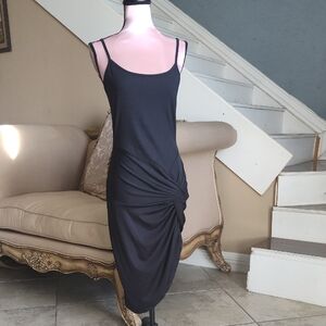 Streetwear Society Black Midi Dress